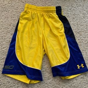 Steph curry boys/young adult athletic shorts (UA)